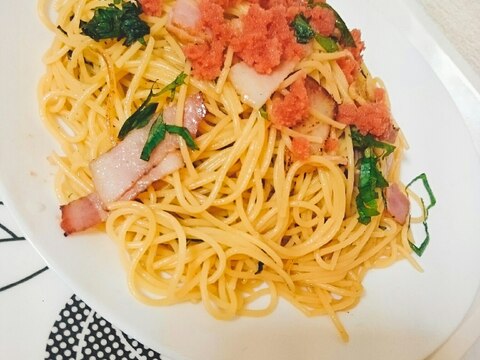 明太子と大葉の和風パスタ